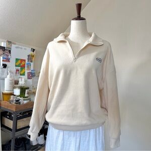 Cream Half-Zip Sweater